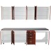 Bucatarie Zebra 260 cm din MDF Cedru frunza cu blat termoizolant gri